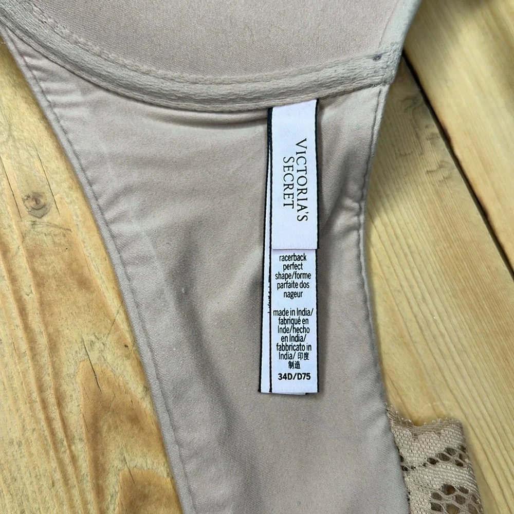 Victoria's Secret Blush Push-Up Bra Tan color Sz 34D